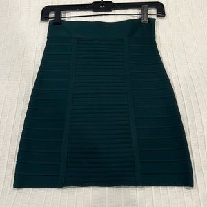 BCBG Dark Green Mini Skirt
